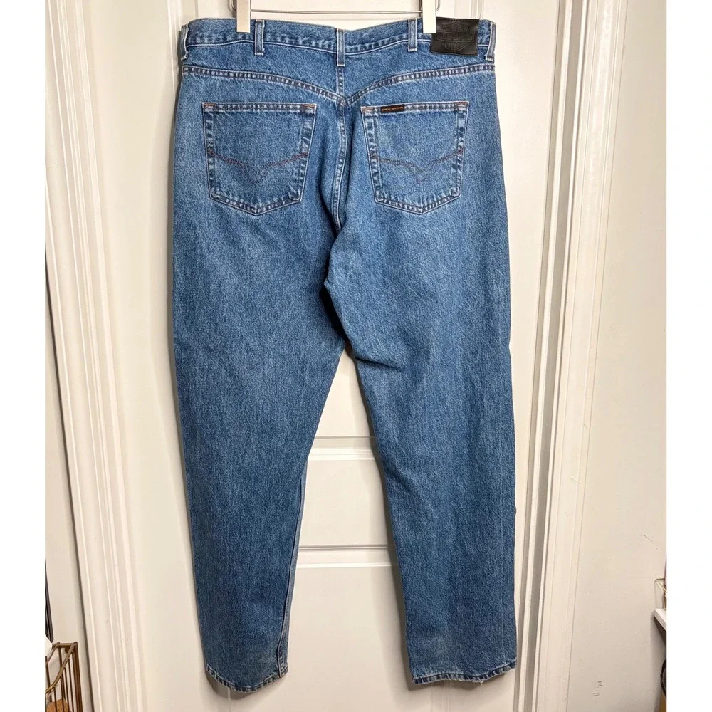 Harley Davidson Jeans Men's 40/34 Genuine MotorClothes Blue Denim Straight Leg